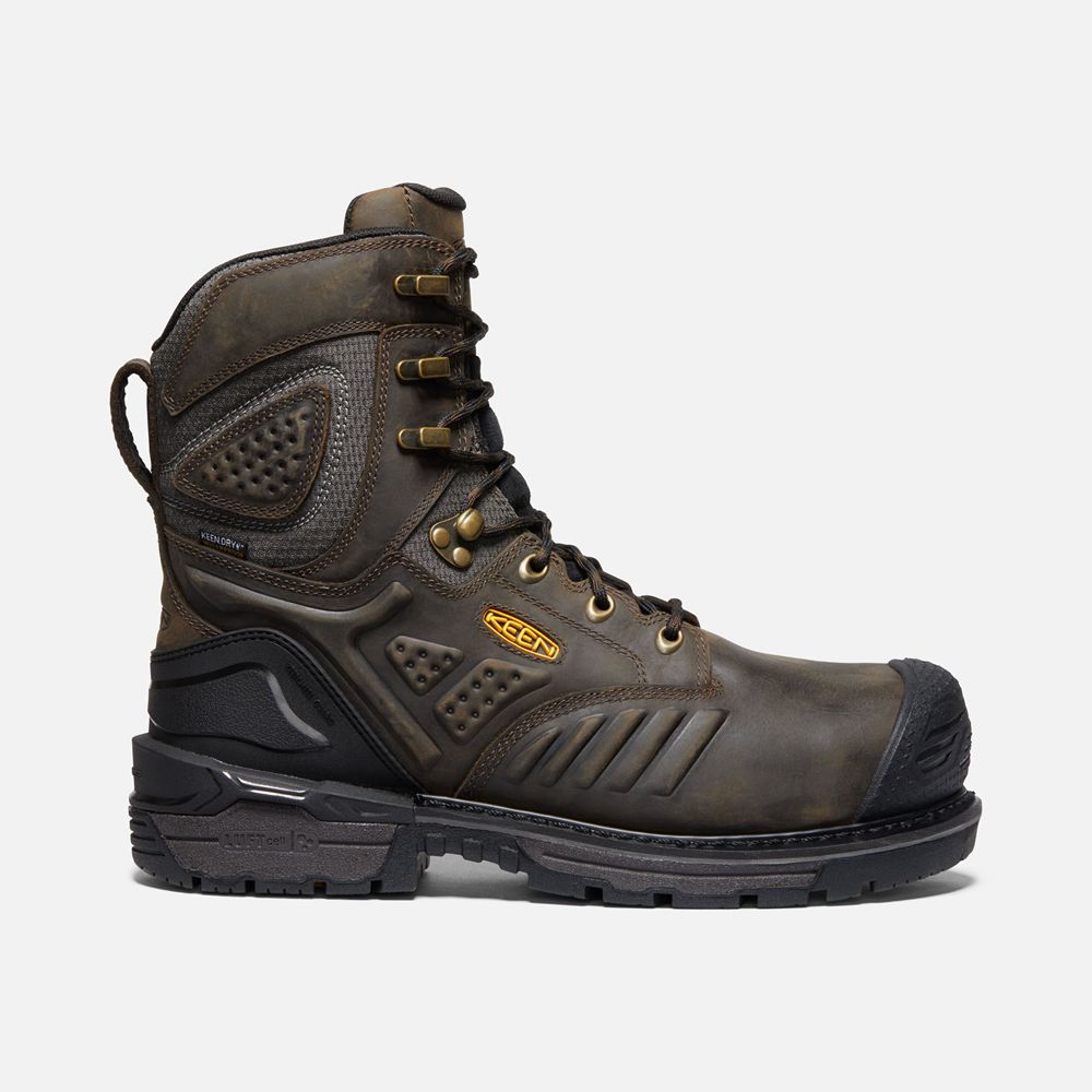 Keen Trekking Bot Erkek Siyah Kahverengi - Philadelphia 8" Waterproof (Carbon-Fiber Toe) - Türkiye O